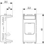 Vimar Plana MINI-COM Panduit Adaptor, Label Space, 22.3 x 49 x 20.5 mm