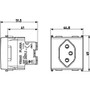 Vimar Plana Swiss Type 13 2P+E Socket Outlet, 2-Module, 10A, 250V, IP20, Flush Mount, Screw Terminals