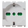 Vimar Plana 2P+E Universal Socket Outlet, 16A, 250V, IP20, Flush Mount
