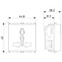 Vimar Plana SICURY Multi-Standard Socket Outlet, 2P+E, 13A, 250V, IP20, Flush Mount