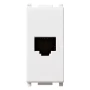 Vimar Plana RJ11 Phone Jack 6/4, Flush Mount, Screw Terminals, IP20