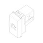 Vimar Plana RJ11 Phone Jack 6/4, Flush Mount, Screw Terminals, IP20