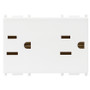 Vimar Plana Series Double 2P+E USA Socket Outlet, 15A, 127V, Flush Mount, IP20, 3-Module - Apollo Lighting