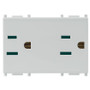 Vimar Plana 2P+E Duplex SICURY Socket Outlet, American and Saudi Arabian Standards, 15A, 127V, IP20, Flush Mount