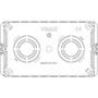 Vimar 4-Module Flush Mounting Box, For Masonry Walls, Halogen-Free Plastic, 14 Rear Inlets, 20/25 mm Pipe Entry