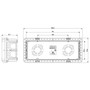 Vimar 6-7 Module Flush Mounting Box, For Masonry Walls, 9 Knockouts for 20/25 mm Tubes, Halogen-Free Plastic, IP00