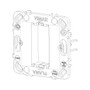 Vimar Plana 1-Module Mounting Frame with Claws, For 60 mm Flush-Mount Boxes - Apollo Lighting