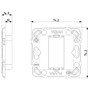 Vimar Plana 1-Module Mounting Frame, Without Screws, for 60 mm Fixing Centres or 56x56 mm Flush Mounting Boxes - Apollo Lighting