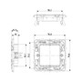 Vimar PLANA 2-Module Mounting Frame, For Ø 60 mm Mounting Boxes, 71 mm Centers, With Claws