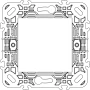 Vimar PLANA 2-Module Mounting Frame, For Ø 60 mm Mounting Boxes, 71 mm Centers, With Claws