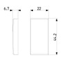 Vimar Arké 1-Module Interchangeable Button, Non-Lightable, IP40 - Apollo Lighting
