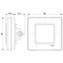 Vimar Isoset IP55 2-Module Cover Plate, For Eikon and Plana, With Claws