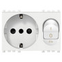 Vimar ARKÉ 2P+E P30 SICURY Outlet with C16 Circuit Breaker, 16A, 230V, 3000 A, Flush Mount, IP20 - Apollo Lighting