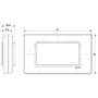 Vimar 4-Module IP55 Cover Plate, For Eikon and Plana Series, For 4-Module Flush Mounting Boxes, With Screws