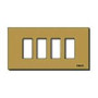 Vimar 8000 4-Module Snap-Fixing Cover Plate, For 08532 Mounting Frame
