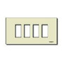 Vimar 8000 4-Module Snap-Fixing Cover Plate, For 08532 Mounting Frame