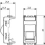 Vimar ARKÉ RJ45 Slanting Keystone Adaptor, 1 Module, Label Space