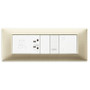 Vimar Plana Shaver Supply Unit 230V, 20 VA Isolating Transformer, 120V/230V Output, 3-Module - Apollo Lighting