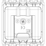 Vimar EIKON TV-FM-SAT Coaxial Socket Outlet, Single Connection, 3 Outputs, 5-2400 MHz, 1 dB, 2 Modules