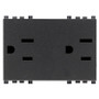 Vimar ARKÉ Double 2P+E USA Socket Outlet, 15A, 127V, IP20, Flush-Mounted, 3 Modules