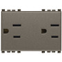 Vimar ARKÉ Double 2P+E USA+SASO SICURY Socket Outlet, 15A, 127V, IP20, Flush-Mount, 3-Module