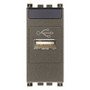 Vimar ARKÉ USB Outlet, 1 Module, IP20, Flush Mount, Screw Terminals