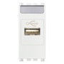 Vimar ARKÉ USB Outlet, 1 Module, IP20, Flush Mount, Screw Terminals