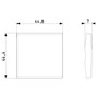 Vimar Plana Interchangeable RF Switch Buttons, for EnOcean, Bluetooth, ZigBee RF Devices, IP40, Halogen-Free Thermoplastic