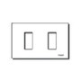 Vimar 8000 Series 2-Module Cover Plate, For 3-Module Flush Mounting Boxes, Snap Fixing - Apollo Lighting