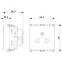 Vimar ARKÉ 2P+E USA+EU SICURY Socket Outlet, 2 Modules, 16A 250V, Flush-Mounted, Screw Terminal, IP20 - Apollo Lighting