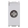 Vimar Plana TV-RD-SAT Coaxial Socket Outlet, 5-2400 MHz, Male Connector, Snap Mounting