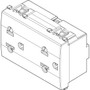 Vimar EIKON Two 2P+E USA+EU SICURY Socket Outlets, 16A, 250V, Flush Mount, 3 Module, IP20 - Apollo Lighting