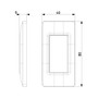 Vimar Plana 1-Module Panel Cover Plate, Halogen-Free, IP00