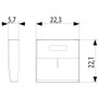Vimar EIKON Four Interchangeable Half-Buttons, 1 Module, IP40, Clamp Mounting, Halogen-Free Thermoplastic