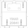 Vimar EIKON Four Interchangeable Half-Buttons, 1 Module, IP40, Clamp Mounting, Halogen-Free Thermoplastic