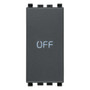 Vimar Eikon 1P NO+NC Push Button, 10A, 250V, IP40, Flush-Mount