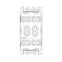 Vimar Eikon Vintage 2P 2-Way Push Button, 10A, Flush Mount
