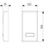Vimar Plana 1-Module Interchangeable Button, Lightable Diffuser, IP40, Halogen-Free
