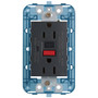 Vimar ARKÉ USA Duplex GFCI Outlet, 2P+E, 15A, 125V, Flush Mount