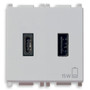Vimar Plana 2-Module USB Supply Unit, 5V, Flush Mount