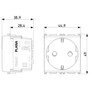 Vimar Plana 2P+E German SICURY Socket Outlet, 16A, 250V, IP20