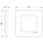 Vimar Plana 2-Module Cover Plate, IP00