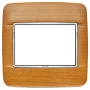 Vimar EIKON 3-Module Round Cover Plate for British Standard, 95 x 95 mm, Clamp Mount