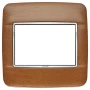 Vimar EIKON 3-Module Round Cover Plate for British Standard, 95 x 95 mm, Clamp Mount