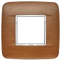 Vimar Eikon 2-Module Round British Cover Plate, 95 x 95 mm, IP00, Halogen-Free, Clamp Mounting