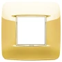 Vimar Eikon 2-Module Round British Cover Plate, 95 x 95 mm, IP00, Halogen-Free, Clamp Mounting