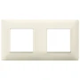 Vimar Plana 4-Module Cover Plate, 2+2 71mm Centers, Clamp Mounting