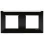Vimar Plana 4-Module Cover Plate, 2+2 71mm Centers, Clamp Mounting