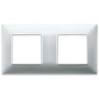 Vimar Plana 4-Module Cover Plate, 2+2 71mm Centers, Clamp Mounting