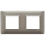 Vimar Plana 4-Module Cover Plate, 2+2 71mm Centers, Clamp Mounting